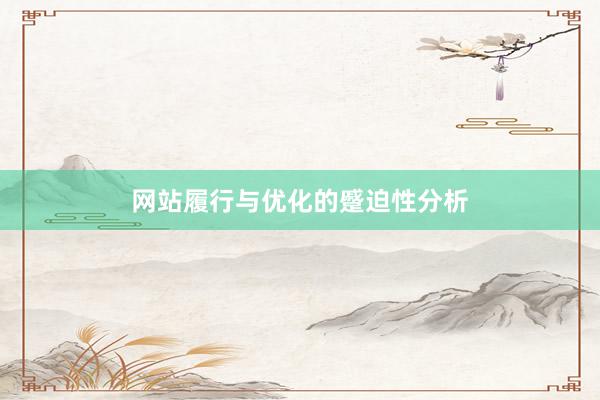 网站履行与优化的蹙迫性分析